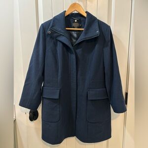 Pendleton Wool Blend Pea Coat Navy Size 14 Petite